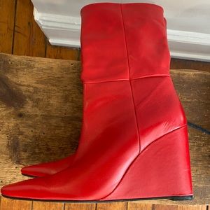Red Zara boots